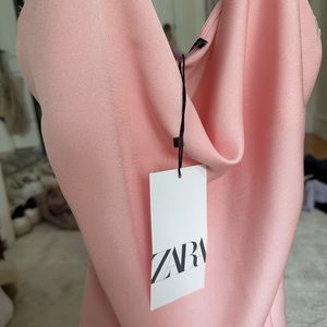 zara cowl neck blouse
